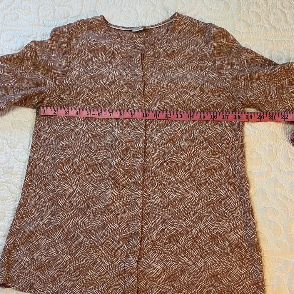 Boden Gwyneth Pink Cream Wavy Stripe Printed Button Up Long Sleeve Blouse Top 8 - Picture 10 of 14